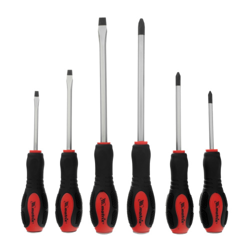 Набор ударных отверток 6 шт, PH1 х 75, PH2 х 100, PH3 х 150, SL5 х 75, SL6 х 100, SL8 х 150, CrV Matrix по ценам производителя в Челябинске с доставкой по всей России