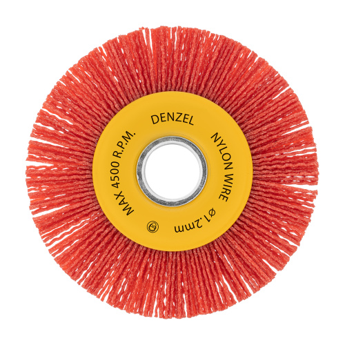 Щетка для УШМ, 125 мм, Плоская, нейлоновая щетина, посадка 22,2 мм Denzel по ценам производителя в Челябинске с доставкой по всей России