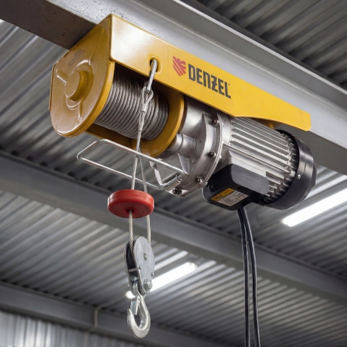 Тельфер электрический TF-1000,1 т, 1600 Вт, высота 12 м, 8 м/мин Denzel по ценам производителя в Челябинске с доставкой по всей России