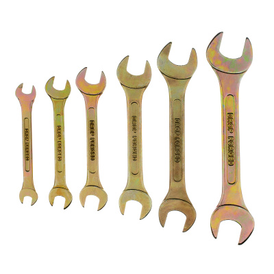 Набор ключей рожковых 6-17 мм, 6 шт, желтый цинк Сибртех по ценам производителя в Челябинске с доставкой по всей России