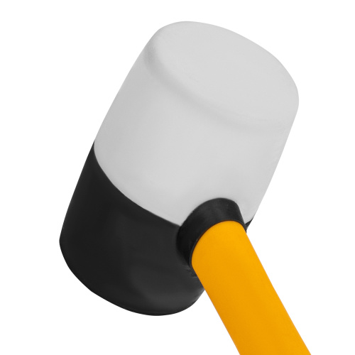 Киянка резиновая, 16 oz, черно-белая резина, фибергласовая рукоятка Denzel по ценам производителя в Челябинске с доставкой по всей России