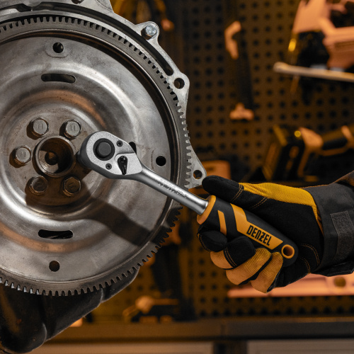 Ключ-трещотка 1/2", 90 зубьев, с быстрым сбросом, CrV Denzel по ценам производителя в Челябинске с доставкой по всей России