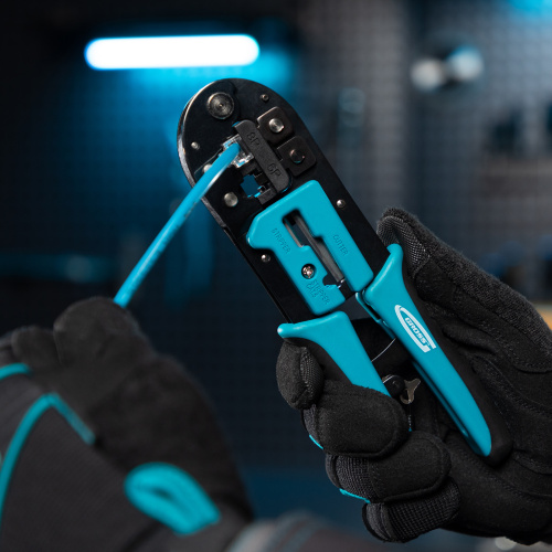 Клещи для обжима телефонных и компьютерных клемм RJ-45, 6P, 8P и RJ-11/12, 6P, 8P Gross по ценам производителя в Челябинске с доставкой по всей России