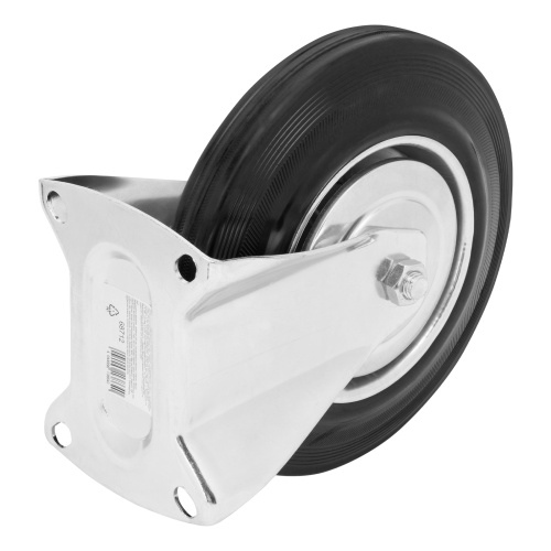 Колесо неповоротное D 200 мм, крепление  платформенное Сибртех по ценам производителя в Челябинске с доставкой по всей России