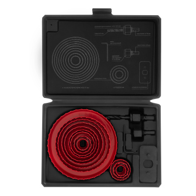 Набор кольцевых пил по дереву, 19-127 мм, 12 предметов Matrix по ценам производителя в Челябинске с доставкой по всей России