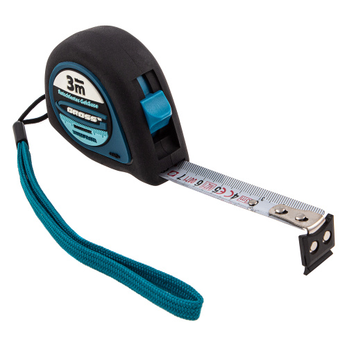 Рулетка "Ergonomisch",3 м x 16 мм,магнитный обрезиненный зацеп Gross по ценам производителя в Челябинске с доставкой по всей России