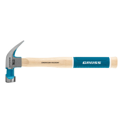 Молоток-гвоздодер, 450 г, угол 45, магнит, обрезиненная рукоятка American hickory GROSS по ценам производителя в Челябинске с доставкой по всей России