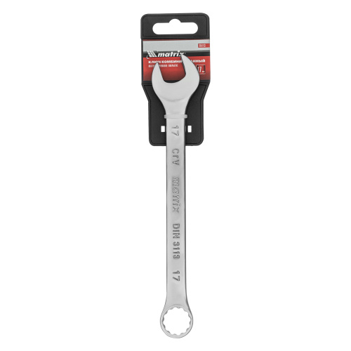 Ключ комбинированный, 17 мм, CrV, матовый хром Matrix по ценам производителя в Челябинске с доставкой по всей России