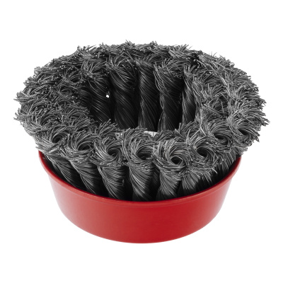 Щетка для УШМ, 100 мм, М14, "чашка", двухрядная, крученая проволока 0.35 мм Matrix по ценам производителя в Челябинске с доставкой по всей России