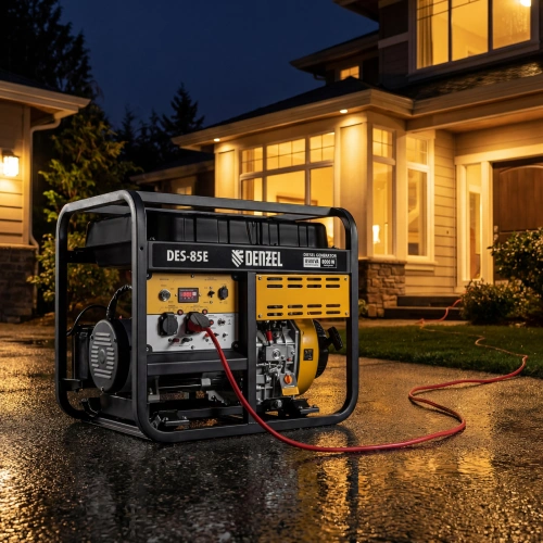 Генератор дизельный DES-85E, 8,5 кВт, 230 В, 16 л, электростартер Denzel по ценам производителя в Челябинске с доставкой по всей России