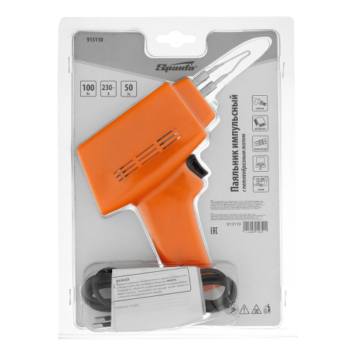 Паяльник импульсный с петлеобразным жалом, 100 Вт, 220 В Sparta по ценам производителя в Челябинске с доставкой по всей России