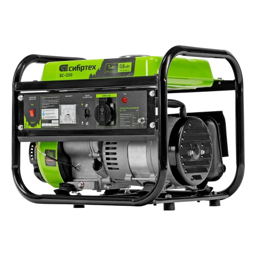Генератор бензиновый БС-1200, 1 кВт, 230 В, четырехтактный, 5.5 л, ручной стартер Сибртех по ценам производителя в Челябинске с доставкой по всей России