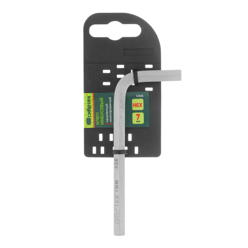 Ключ имбусовый HEX, 7 мм, 45x, закаленный, никель Сибртех по ценам производителя в Челябинске с доставкой по всей России