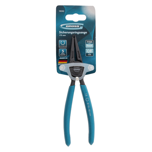 Съемник, 175 мм, для внутренних стопорных колец (19-60 мм) прямые губки (сжим) Gross по ценам производителя в Челябинске с доставкой по всей России