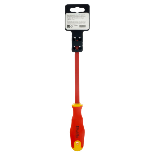 Отвертка диэлектрическая SL6.5 х 150 мм, CrV, до 1000 В, двухкомпонентная рукоятка Сибртех по ценам производителя в Челябинске с доставкой по всей России