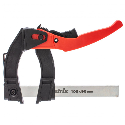 Струбцина реечная быстрозажимная, пластиковый корпус рычажно-храповой механизм, 100 х 90 х 195 мм, штанга 5 х 20 мм Matrix по ценам производителя в Челябинске с доставкой по всей России