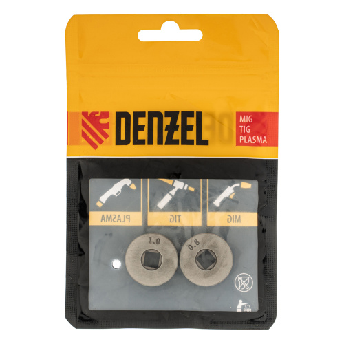 Подающий ролик, V профиль под стальную проволоку 0,8-1мм, посадка квадрат, 2 шт Denzel по ценам производителя в Челябинске с доставкой по всей России