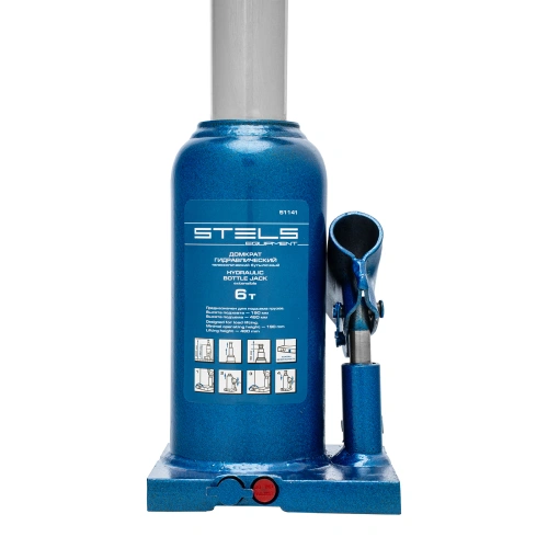 Домкрат гидравлический бутылочный телескопический, 6 т, h подъема 190-480 мм Stels по ценам производителя в Челябинске с доставкой по всей России