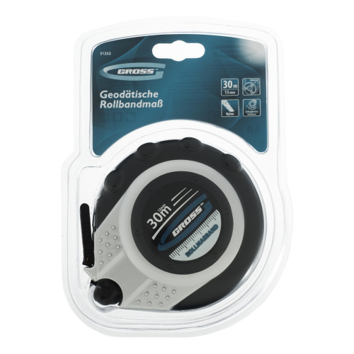 Рулетка геодезическая 30 м х 13 мм, закрытый корпус, металлическая лента, нейлон Gross по ценам производителя в Челябинске с доставкой по всей России