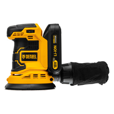 Машина шлифовальная эксцентриковая аккумуляторная COS-125, 18В Li-Ion Denzel по ценам производителя в Челябинске с доставкой по всей России