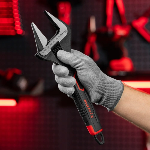 Ключ разводной, тонкие губки, фосфатированный, двухкомпонентная рукоятка, 300 мм, PRO Matrix по ценам производителя в Челябинске с доставкой по всей России