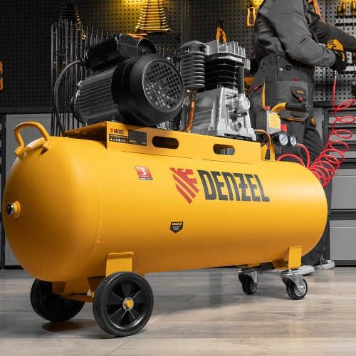 Компрессор воздушный BCI2300/100, ременный привод, 2.3 кВт, 100 литров, 400 л/мин Denzel по ценам производителя в Челябинске с доставкой по всей России