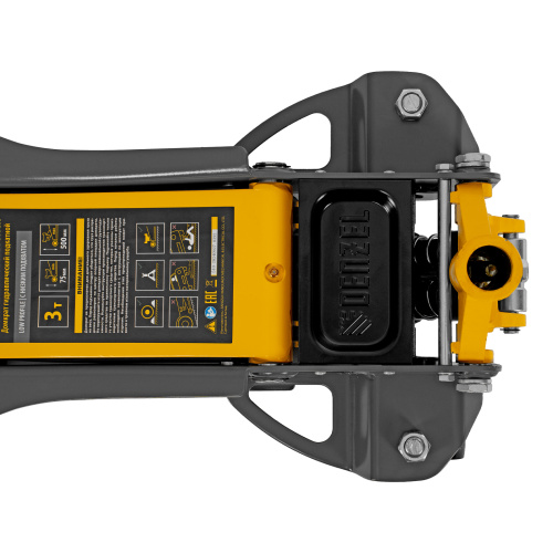 Домкрат гидравлический подкатной, 3 т, 75-500 мм, быстрый подъем, низкий подхват, проф. Denzel по ценам производителя в Челябинске с доставкой по всей России