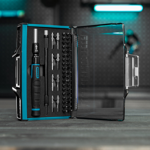 Отвертка с набором бит и торцевых головок для точных работ, гибкий привод, 48 шт, CrMo Gross по ценам производителя в Челябинске с доставкой по всей России