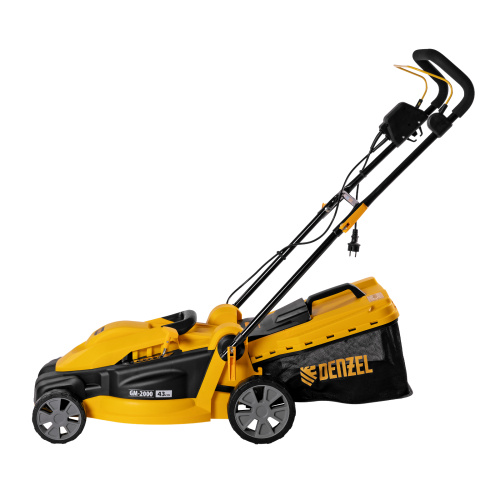 Газонокосилка электрическая GM-2000, 2000 Вт, ширина 43 см, 6 уровней, травосборник 45 л. Denzel по ценам производителя в Челябинске с доставкой по всей России