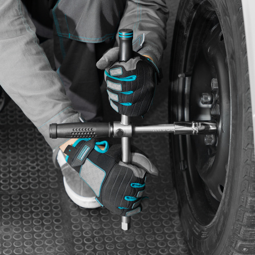 Ключ-крест баллонный, складной с изменяющимся рычагом, 17 мм, 19 мм, 21 мм, 23 мм, CrV, хромированный Gross по ценам производителя в Челябинске с доставкой по всей России