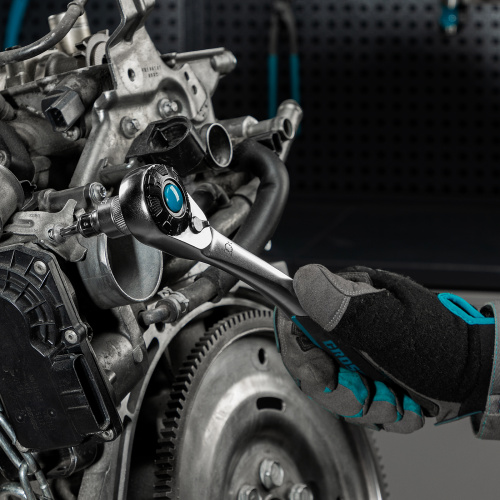 Набор торцевых головок, трещотка 120 зубьев, 1/2", CrV, 36 предметов Gross по ценам производителя в Челябинске с доставкой по всей России