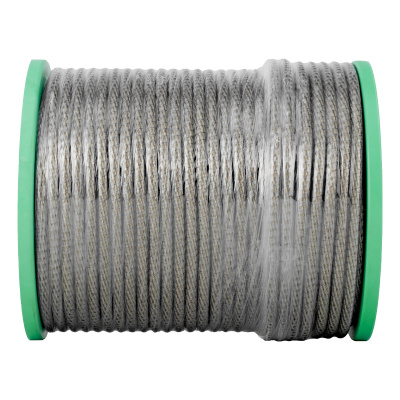 Трос металлополимерный прозрачный ПР-8.0, толщина 8.0 мм, катушка 100 метров Сибртех по ценам производителя в Челябинске с доставкой по всей России