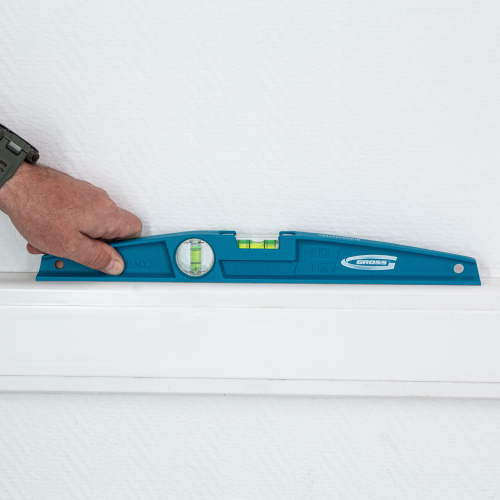 Уровень литой, 400 мм, 2 глазка Gross по ценам производителя в Челябинске с доставкой по всей России