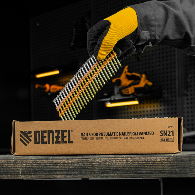 Гвозди для пнев. нейлера (оцинк.) длина - 65 мм, диам. - 2,9 мм, 2000 шт. Denzel по ценам производителя в Челябинске с доставкой по всей России