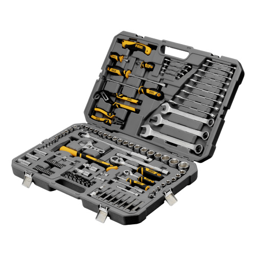 Набор инструментов, 1/2", 1/4", CrV, S2, пластиковый кейс, 122 предмета Denzel по ценам производителя в Челябинске с доставкой по всей России