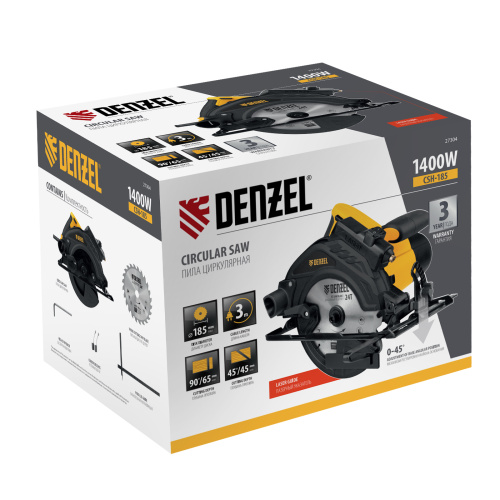 Пила циркулярная CSH-185, 1400 Вт, 185 мм Denzel по ценам производителя в Челябинске с доставкой по всей России