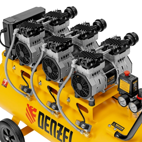 Компрессор безмасляный, малошумный  DLS 2250/100, 2250 Вт, 3x750, 100 л, 410 л/мин блок управления/ Denzel по ценам производителя в Челябинске с доставкой по всей России