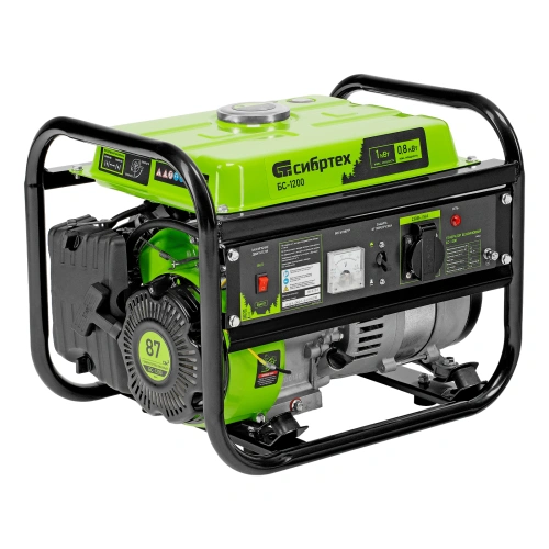 Генератор бензиновый БС-1200, 1 кВт, 230 В, четырехтактный, 5.5 л, ручной стартер Сибртех по ценам производителя в Челябинске с доставкой по всей России
