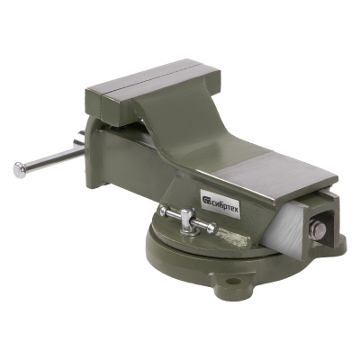 Тиски слесарные, 100 мм, стальные, поворотные Сибртех по ценам производителя в Челябинске с доставкой по всей России