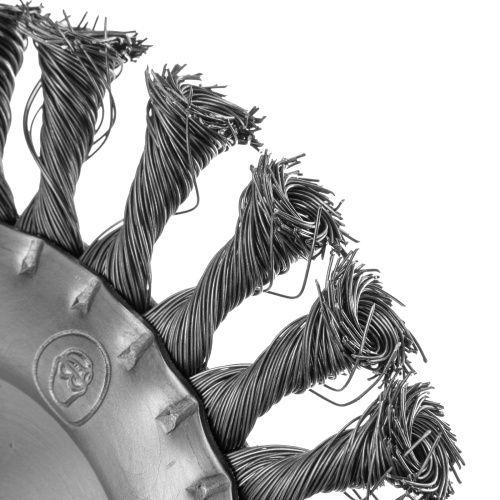 Щетка для УШМ 150 мм, М14, плоская, крученая проволока 0.35 мм Matrix по ценам производителя в Челябинске с доставкой по всей России