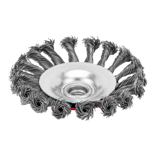 Щетка для УШМ, 115 мм, М14, "тарелка", крученая проволока 0.5 мм Matrix по ценам производителя в Челябинске с доставкой по всей России