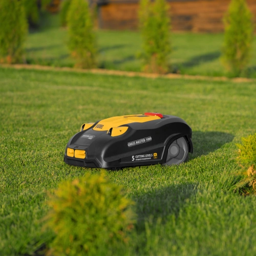 Робот-газонокосилка Grass Master 1000  1000м², 3Ач, 28V, LCD дисплей, Wi-Fi Denzel по ценам производителя в Челябинске с доставкой по всей России
