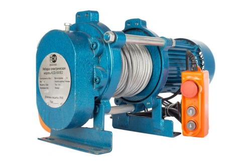 Лебедка электрическая  500 кг  30 м с канатом 220 В TOR KCD (T) по ценам производителя в Челябинске с доставкой по всей России