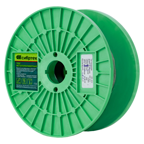 Трос металлополимерный прозрачный ПР-2.0, толщина 2.0 мм, катушка 200 метров Сибртех по ценам производителя в Челябинске с доставкой по всей России