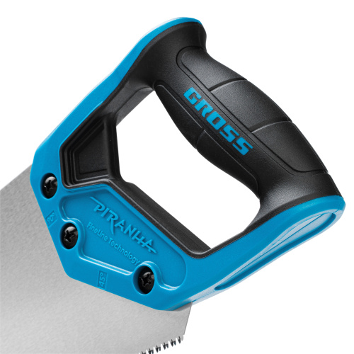 Ножовка по дереву "Piranha", 450 мм, 11-12 TPI, зуб-3D, каленый зуб, двухкомпонентная рукоятка Gross по ценам производителя в Челябинске с доставкой по всей России