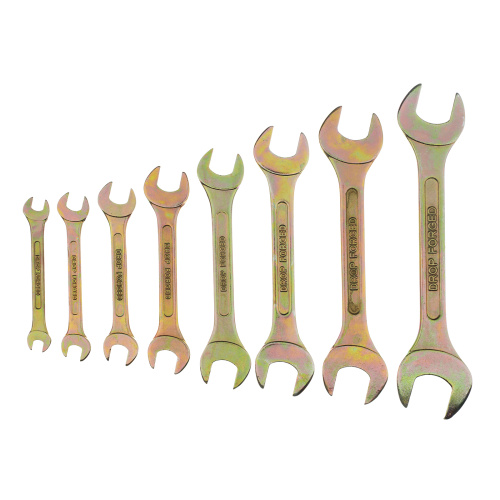 Набор ключей рожковых 6-22 мм, 8 шт, желтый цинк Сибртех по ценам производителя в Челябинске с доставкой по всей России