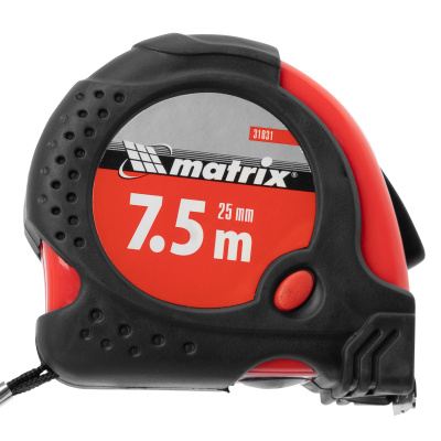Рулетка Status Magnet fixation,7,5 м х 25 мм,обрезиненный корпус,зацеп с магнитом Matrix по ценам производителя в Челябинске с доставкой по всей России