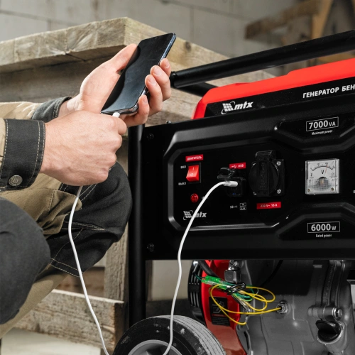 Генератор бензиновый RS-9000, 7 кВт, 230В, ручной стартер MTX по ценам производителя в Челябинске с доставкой по всей России