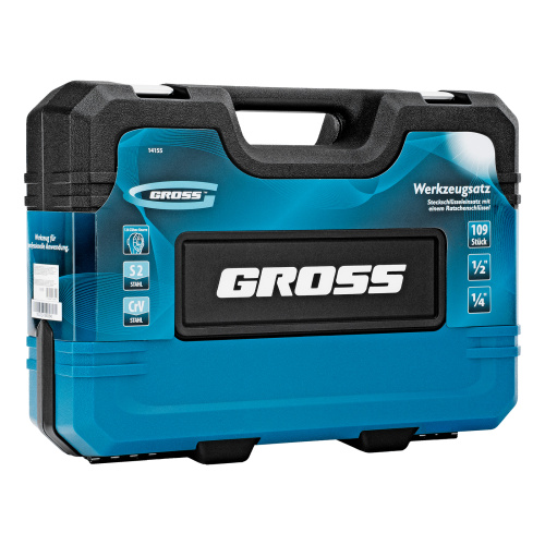 Набор инструментов, 1/4", 1/2", CrV, 120 зубьев, 109 предметов Gross по ценам производителя в Челябинске с доставкой по всей России