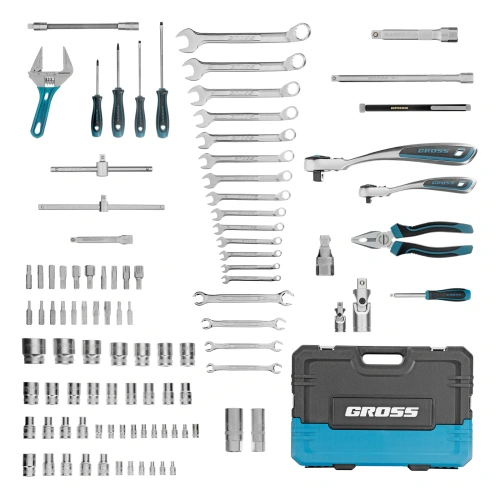 Набор инструментов, 1/4", 1/2", CrV, 120 зубьев, 101 предмет Gross по ценам производителя в Челябинске с доставкой по всей России